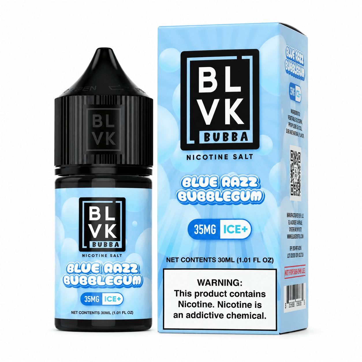 NicSalt - BLVK Salt Bubba - Blue Razz Bubblegum (30ml)