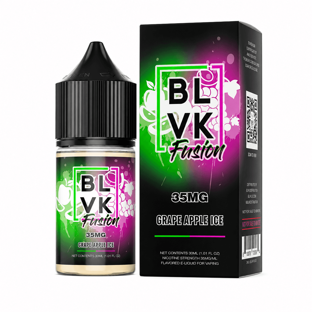 NicSalt - BLVK Fusion - Grape Apple Ice (30ml)