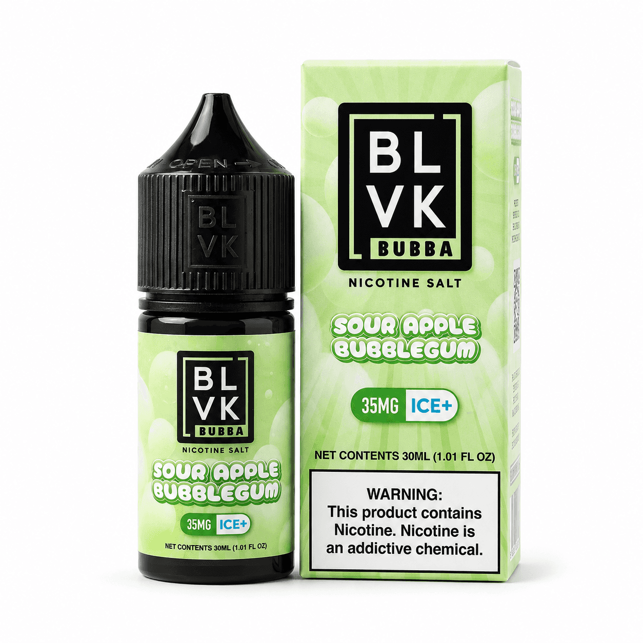 NicSalt - BLVK Salt Bubba - Sour Apple Bubblegum (30ml)