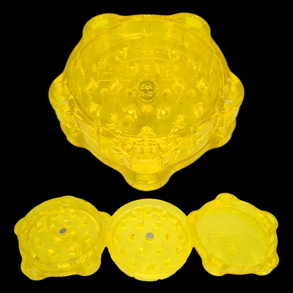 Dichavador Black - Plástico 3 partes - Amarelo